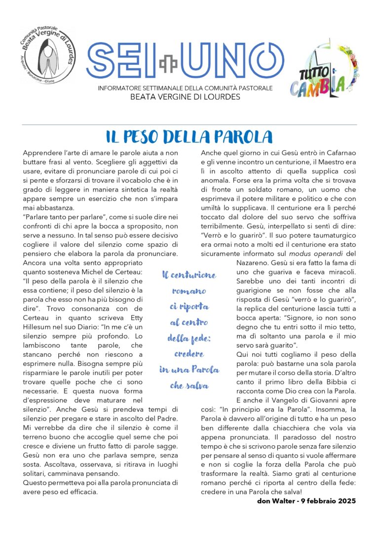 Il peso della parola