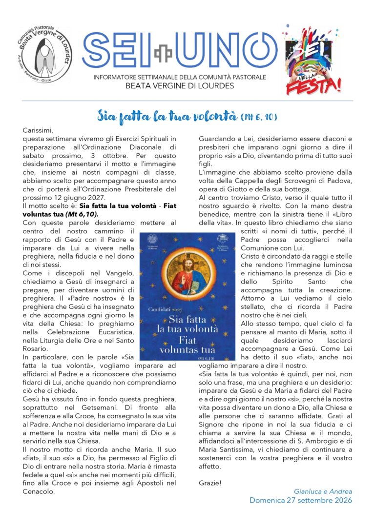 Sia fatta la tua volontà